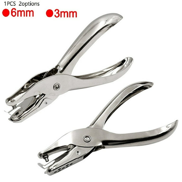 3mm/6mm Practical Office Metal Paper Craft Pliers Scrapbooking Handheld  Single Hole Puncher