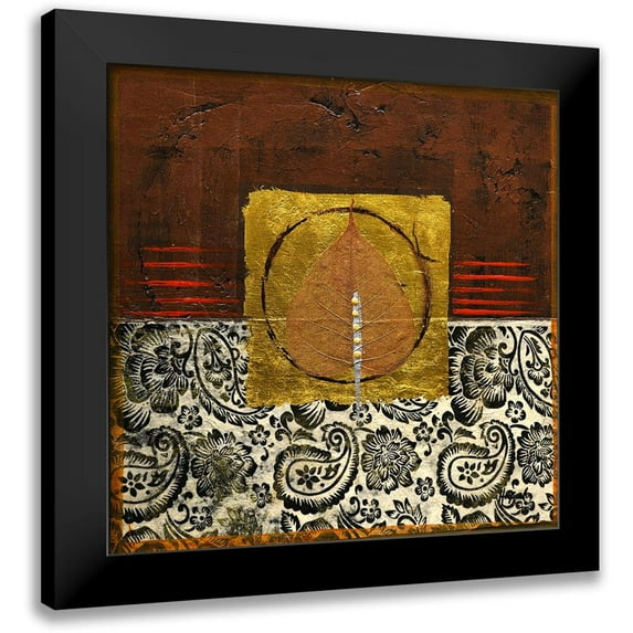 Hafod, Danielle 15x15 Black Modern Framed Museum Art Print Titled - Floral Keepsake 2