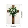 thumbnail image 4 of AMHNF Linen Garden Flag with Wooden Cross and Floral Bouquet for Spring Summer Home Outdoor Garden Yard Door Decor 12x18 inch, 4 of 5