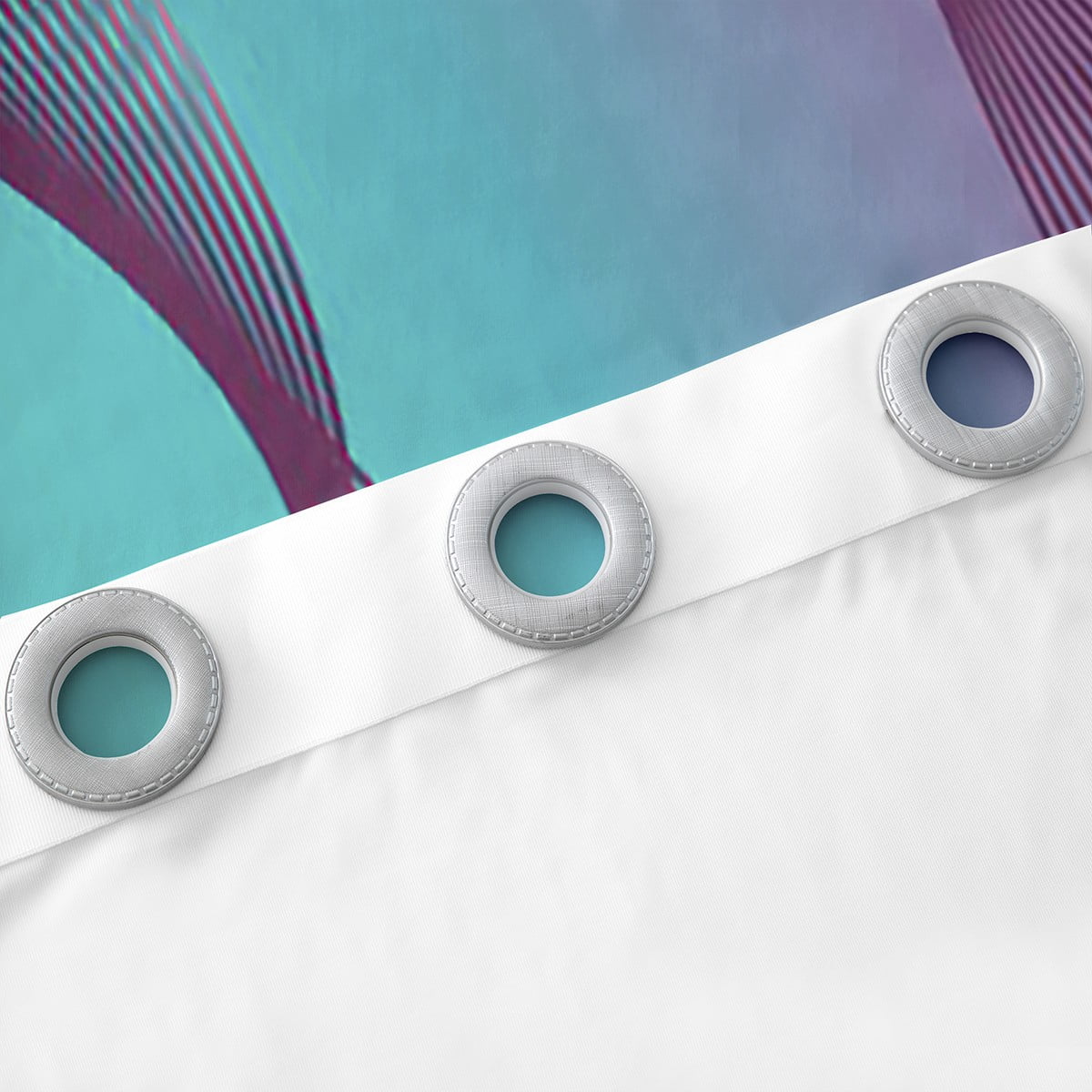 Gradient Purple and Teal Blackout Curtains Ombre 2 Panels 42"Wx90"L Curtains & Drapes,Trippy Spiral Silver Wave Line Curtains,Abstract Art Room Decor Aesthetic