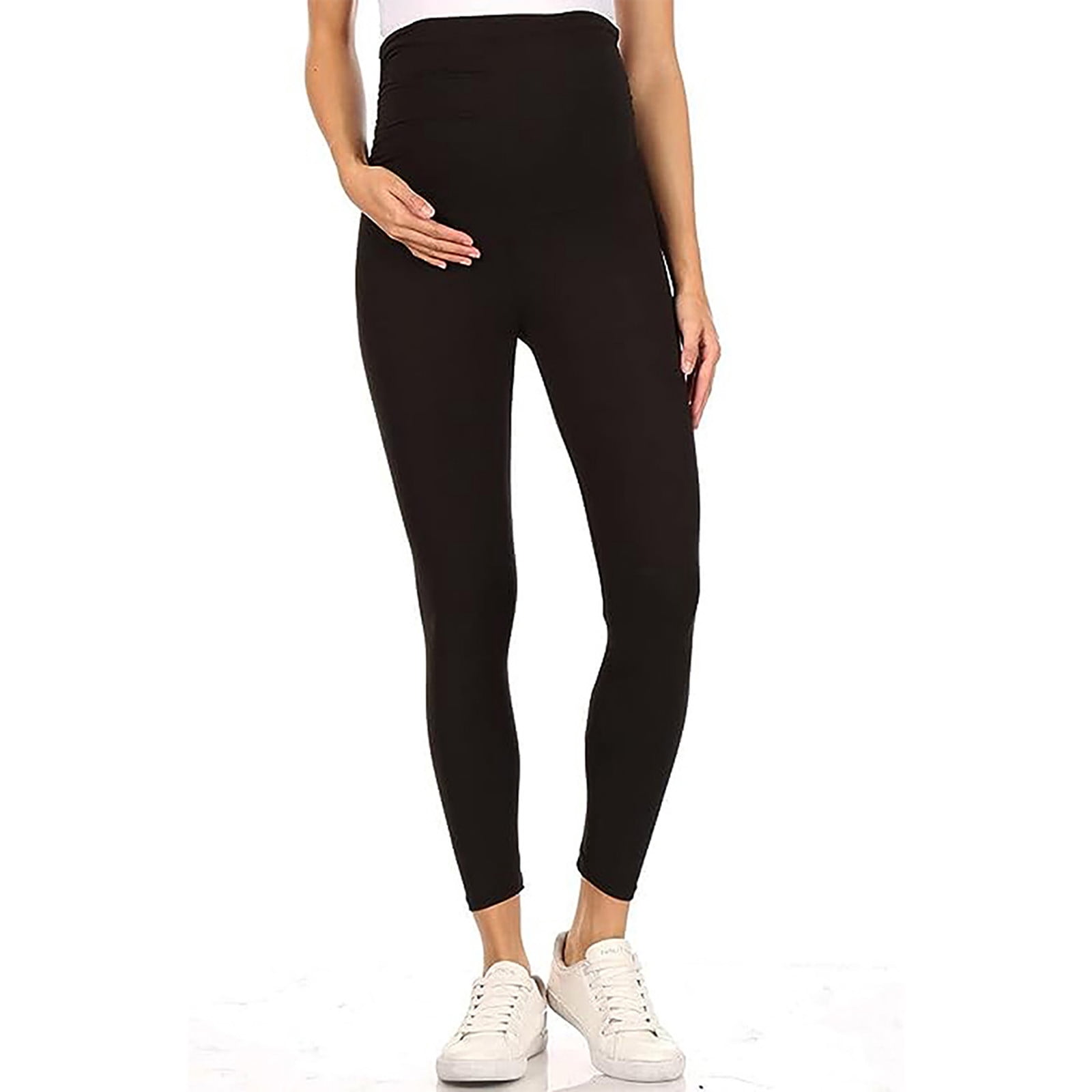 Wyongtao Women's Maternity Joggers Casual Yoga Sweatpants Quick-Dry Lightweight Active Pants,Black