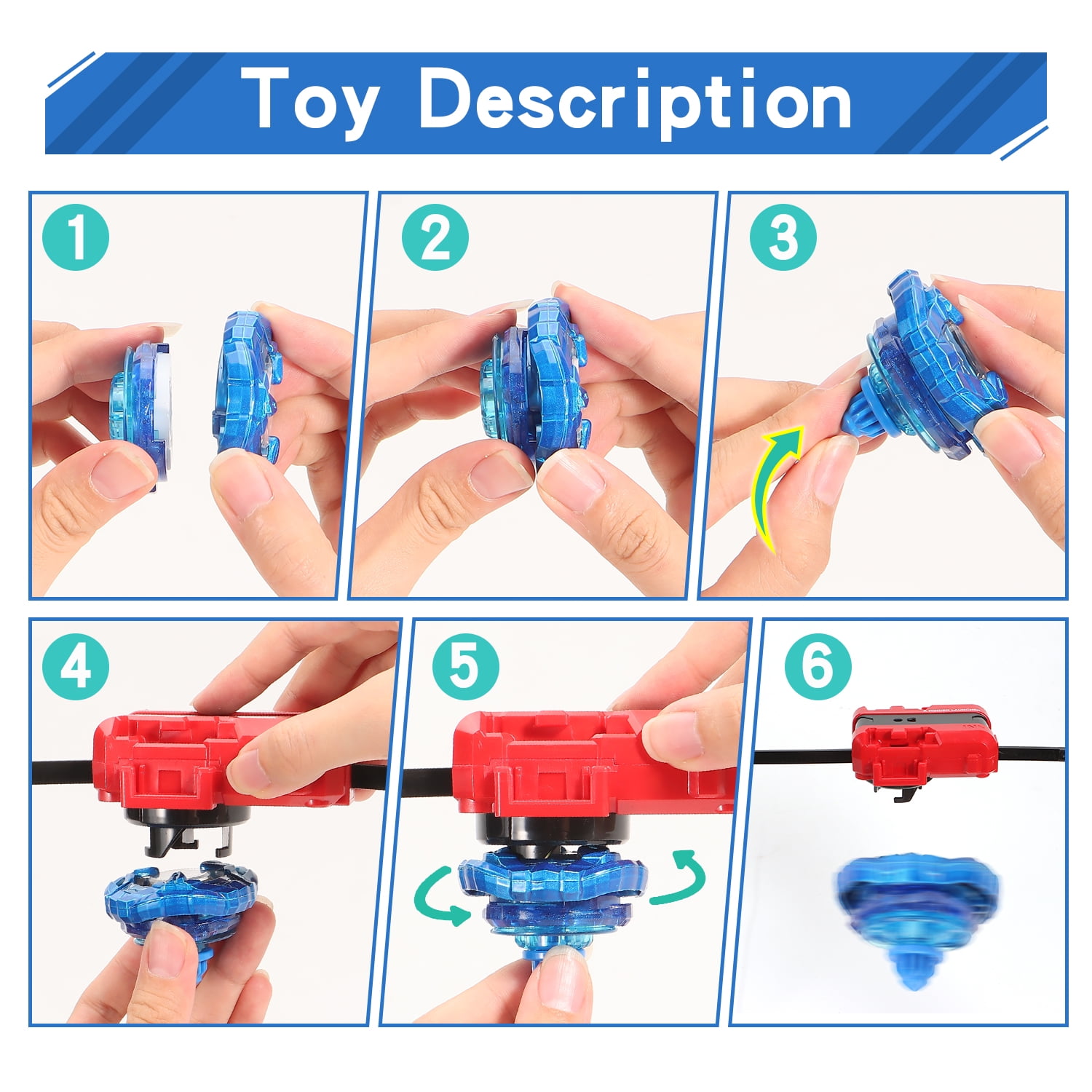 WMN X-Plus Bey Battling Top Gyros Toy Set Toy Gift for Children Boys Ages 6 -12+ Combat Battling Game 12 Spinning Tops 3 Two Way Launchers Grip Starter