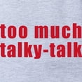 thumbnail image 2 of CafePress - Too Much Talky Talk - Cute Infant Baby Football Bodysuit, 2 of 3