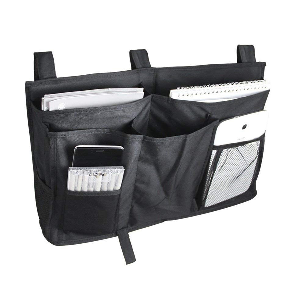 UOTYLE Hanging Bed Organizer Storage Bag Pocket Bedside Caddy for Bunk and Hospital Beds Dorm Rooms Bed Rails,Camp 8 Pockets Gray
