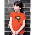thumbnail image 2 of Halloween Girl Trick Or Treak T-Shirt Juniors -Image by Shutterstock,  x-Small, 2 of 4