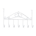 thumbnail image 3 of Perchero con 7 ganchos para colgar sobre la puerta, ideal para abrigos, sombreros, bolsos, batas y dormitorio. Blanco, 3 of 7