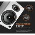 thumbnail image 4 of Audioengine A5 Classic Powered Analog Bookshelf Speakers  - Pair (White), 4 of 5