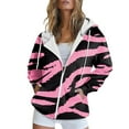 thumbnail image 2 of Halloween Hoodies for Women 2025 Halloween Pumpkin Skull Graphic Zip Up Hoodie Sweatshirt with Pockets Pullover Tops, 2 of 6