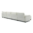 thumbnail image 6 of Ktaxon 157" W Sectional Sofa U Shaped Couch with Double Chaise Chenille Sleeper Set with 4 Oversized Seats Beige, 6 of 8