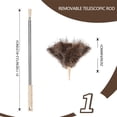 thumbnail image 3 of WHEANG Feather Duster With Stainless Telescopic Handle Multi Purpose Dusting Tool For Home Car And Anti Static Washable And Reusable, 3 of 4