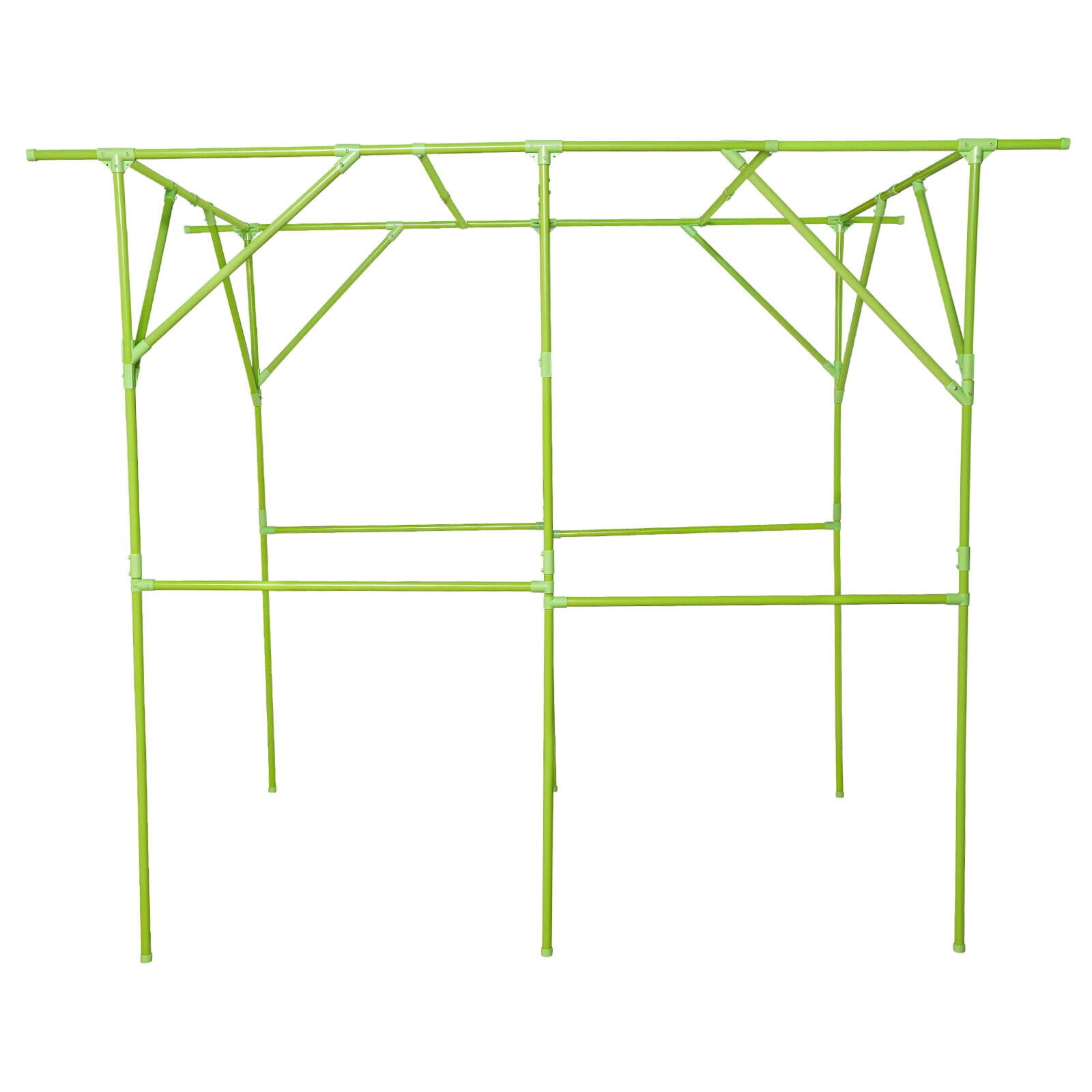 Green Garden Arch Trellis 6.56*4.92*6.56 ft Tall Garden Arch Trellis Metal Plant Support Trellis Archway Plant Climbing Pergola for Vegetables Plant Cucumber Trellis Decoration - Green