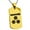 Gold, variant on Stainless Steel Mouri Samurai Crest Engraved Dog Tag Pendant Necklace