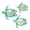 Green, variant on YWMJZEU 3 Pieces Sea Turtle Wall Art Decor Marine Life Theme Wall Decor for Fence Garden Green