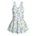 thumbnail image 4 of Tutolipy Easter Bunny Pattern Design Skirt Girls Swim Dress, Built in Shorts Comfort Childrens Swimwear for Beach Water Sport Size 10-11 Years, 4 of 8