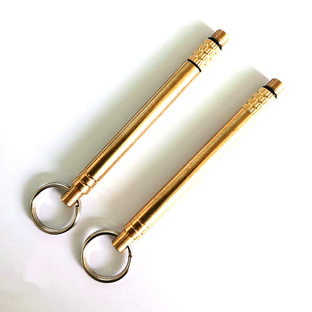 3 Pcs Portable Titanium Toothpicks Pocket Toothpick Metal Toothpick Holder Brass