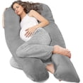 thumbnail image 2 of Almohada de embarazo para dormir, almohada de cuerpo completo en forma de U, almohadas de embarazo, soporte de almohada de maternidad para la espalda, 2 of 4