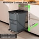 thumbnail image 4 of Soporte Ajustable para Cubo de Basura de Acero Inoxidable para Cocina, Kit Extraíble para Gabinete de Alta Resistencia, Compatible con Cubos de 7-11 Galones, Negro (Cubo de Basura No Incluido), 4 of 4