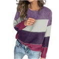 thumbnail image 2 of Cameland Pull Tricoté à Col Rond pour Femmes Manches Longues, 2 of 6