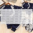 thumbnail image 3 of Boy Clothes 2 Piece Color Block Sweatshirt and Pants Set Fall Winter Outfit for Toddler and Kids(Grey,1-2 Years), 3 of 5