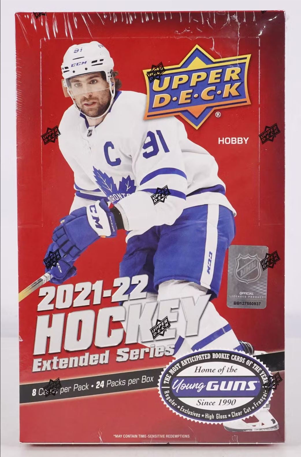 202122 Upper Deck Extended Series Hockey Hobby Box, 24 Packs, 8 Cards