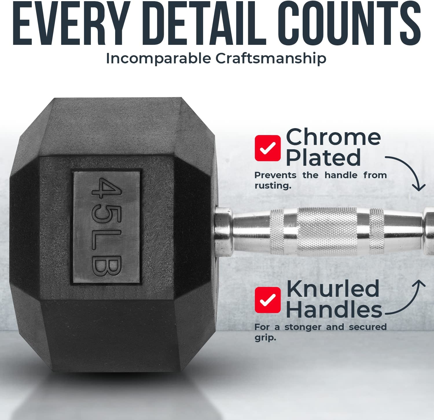 Iron Crush Hex Dumbbells PVC Coated Weights Chrome Plated Knurled Iron Crush Hex Dumbbells PVC Coated Weights Chrome Plated Knurled
