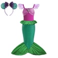 thumbnail image 3 of Disney-vestido de princesa Ariel para niñas, disfraz de sirena para carnaval, fiesta de cumpleaños, ropa de Año Nuevo, 3 of 5