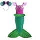 thumbnail image 3 of Disney vestido de princesa sirenita para niña, traje de lujo con estampado de encaje y volantes para Halloween, Carnaval, cumpleaños, Cosplay, Ariel, 3 of 5