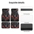 thumbnail image 5 of Cauagu Rose Full Moon Black Wolf Pattern Car Floor Mat Set of 4,Car Carpet Mats Car Mats with Anti-Slip Backing & Driver Heel Pad Universal Fit for Cars/Trucks/SUV/Vans, 5 of 6