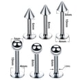 thumbnail image 4 of 2x40 Piezas Nariz Labio Lengua Ceja Tragus Ombligo Vientre Anillo Piercings 8mm, 4 of 8