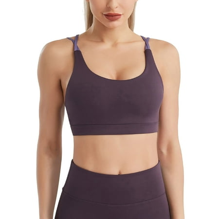 

Aayomet Sports Bras Women s Sports Underwear Women s Shockproof Running Small Chest Push Up Fitness Yoga Vest Thin No Steel Ring Purple XL