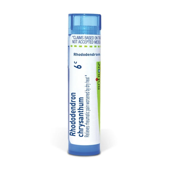 Boiron Rhododendron Chrysanthum 6C, Homeopathic Medicine for Rheumatic Pain Worsened By Dry Heat, 80 Pellets