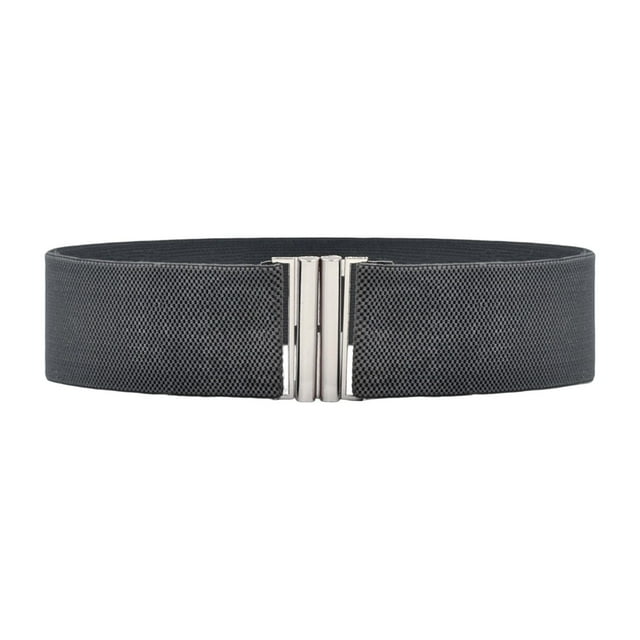 Cinturón elástico para mujer, cinturón elástico con hebilla, cinturón de corsé de moda. Gris oscuro