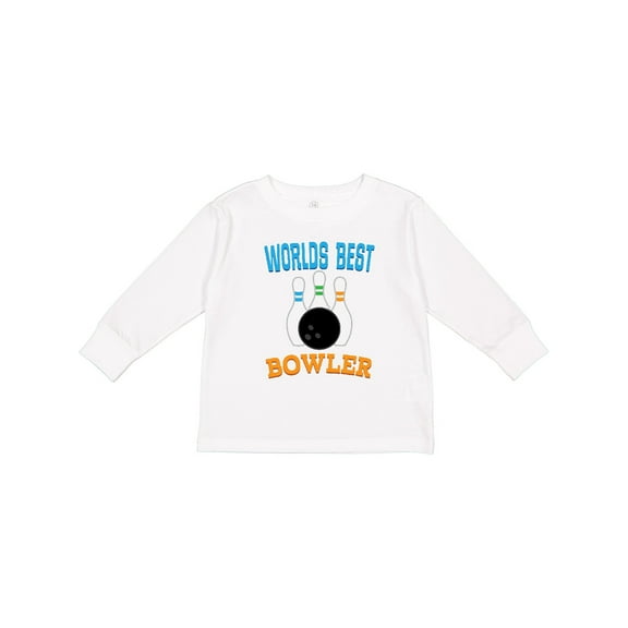Inktastic Bowling Worlds Best Bowler Sports Boys or Girls Long Sleeve Toddler T-Shirt