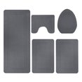 thumbnail image 2 of YgkuHd 5PCS New Large BathRug Mat Set Bathroom Rugs 5pc For Toilet Mats Universal Soft Comfortable Water Absorption Non Slip Thick Machine Washable Easy To Dry Dark Early Access Deals, 2 of 7