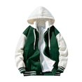 thumbnail image 1 of Winter Men's Fake Two Piece Zipper Hooded Coat Thickened Warm Coat, 1 of 4