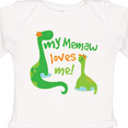 thumbnail image 4 of Inktastic My Memaw Loves Me Grandson Dinosaur Boys Long Sleeve Baby Bodysuit, 4 of 5