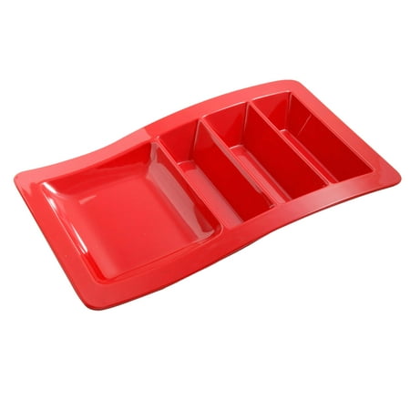 

Compartment Collection Rectangular Stackable Taco Plate 14 3/4 W X 8 3/4 L X 1 3/4 H Melamine Red