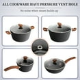 thumbnail image 3 of Sophia & William 12 Pieces Kitchen Nonstick Granite-Coated Cookware Set with Aluminum Core - Black, 3 of 8