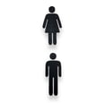 thumbnail image 5 of Sign - Men and Women Silhouettes Restroom Sign, 5 of 7