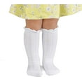 thumbnail image 2 of JIANFANG Baby Girls Knee High Socks Cotton Uniform Socks Tube Ruffled Stockings Newborn Infant Toddler (Pack of 3/5), 2 of 6
