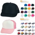 thumbnail image 4 of Classic Trucker Baseball Hats Caps Foam Mesh Blank Solid Two Tone Snapback Adult Youth, 4 of 58