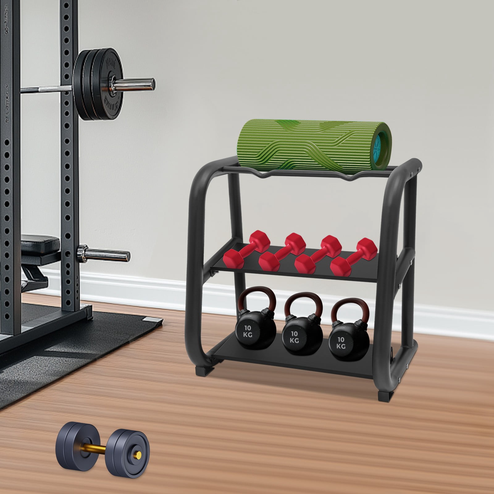 Kettlebell Storage Rack Dumbbell Stand Multifunctional Weight Stand 220lb