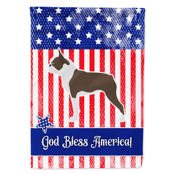 Carolines Treasures BB3344GF USA Patriotic Boston Terrier Flag Garden Size  Small multicolor