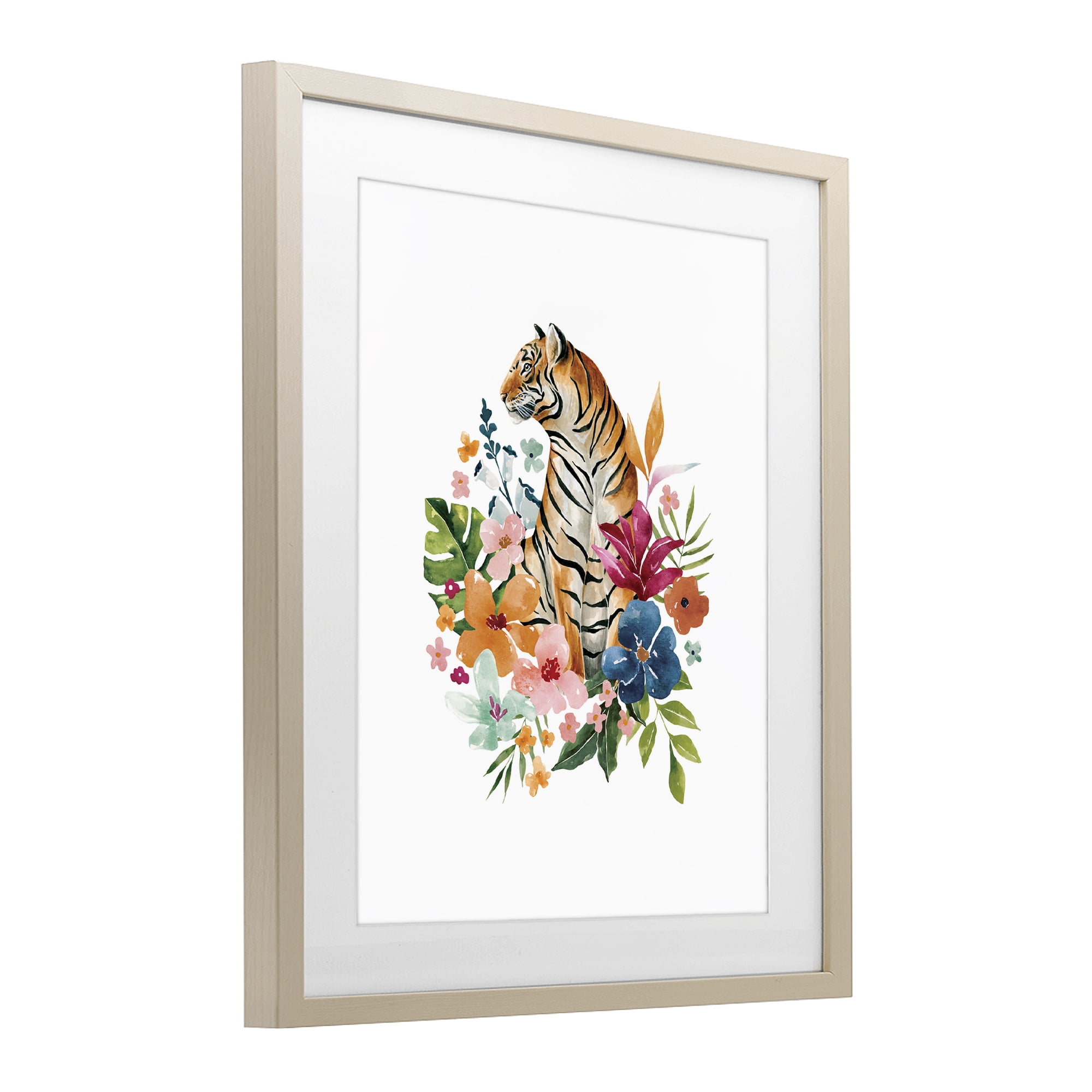 Stupell Industries Tropical Jungle Tiger Birch Framed Print Under Glass, design by Bethany Sandoval