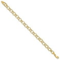 thumbnail image 2 of Primal Gold 14 Karat Yellow Gold Solid Triple Link Charm Bracelet, 2 of 3