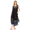 thumbnail image 5 of Sakkas Starlight Second Caftan Tank Dress/Cover Up Tie Dye Womens Beach Kaftan - 35-BlackBlue - One Size, 5 of 5