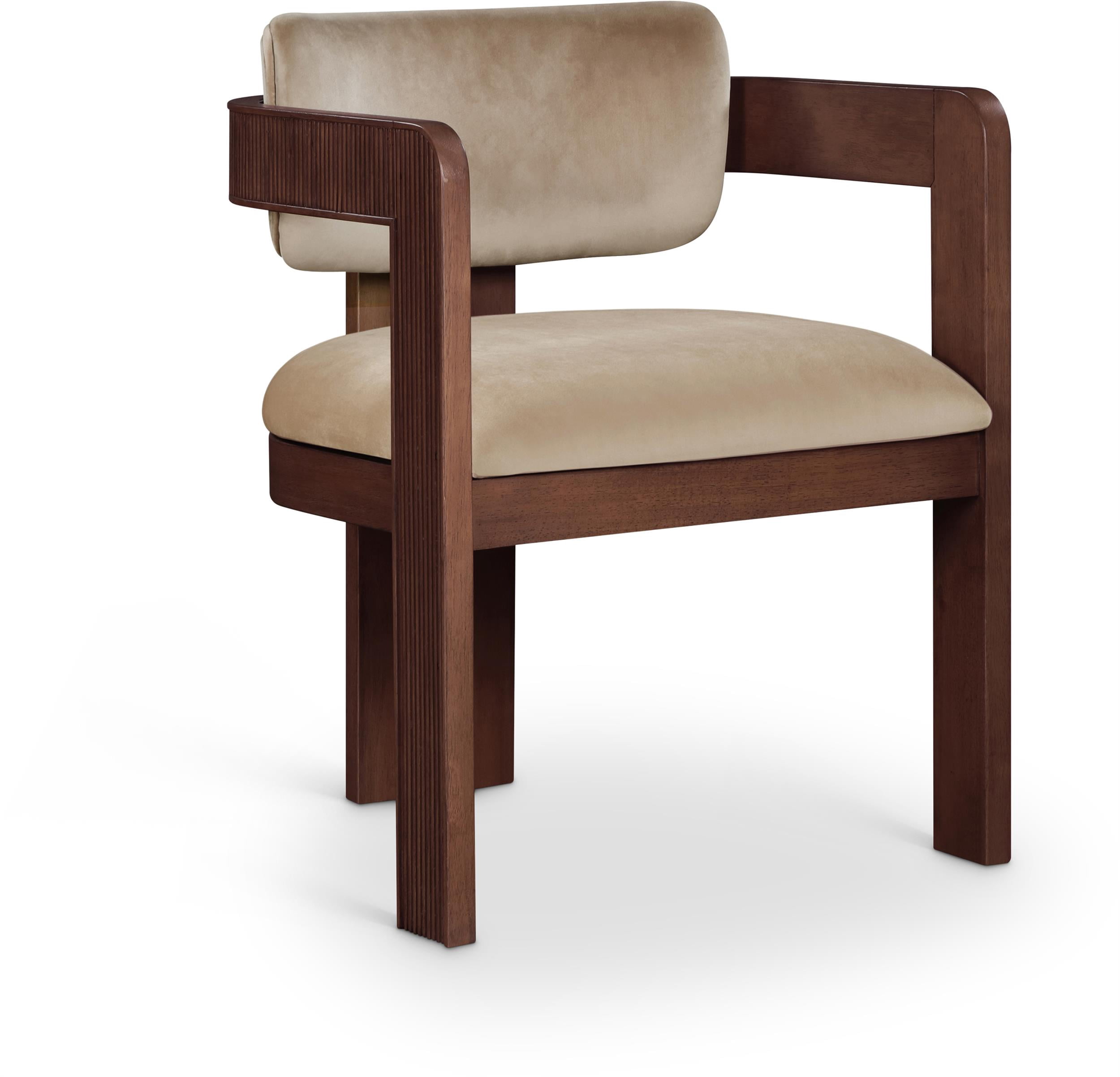 Meridian Furniture Sacha Beige Velvet Dining Chair (Set of 2)