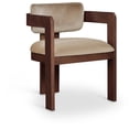 thumbnail image 3 of Meridian Furniture Sacha Beige Velvet Dining Chair (Set of 2), 3 of 10