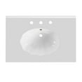 thumbnail image 6 of 30-inch Walnut Bathroom Vanity with Seashell Resin Sink, Flip-Up Storage & Soft-Close Doors - Compact Vanity for Small Bathrooms, Space Saving Design, 6 of 8