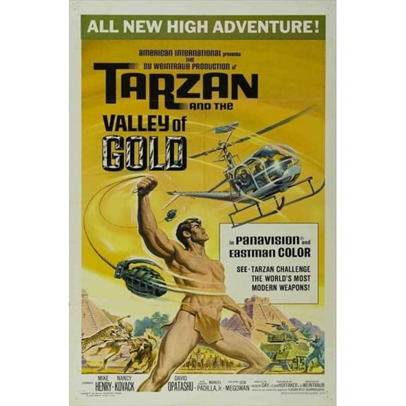 Pop Culture Graphics MOVAJ8251 Tarzan & The Valley of Gold Movie Poster, 11 x 17